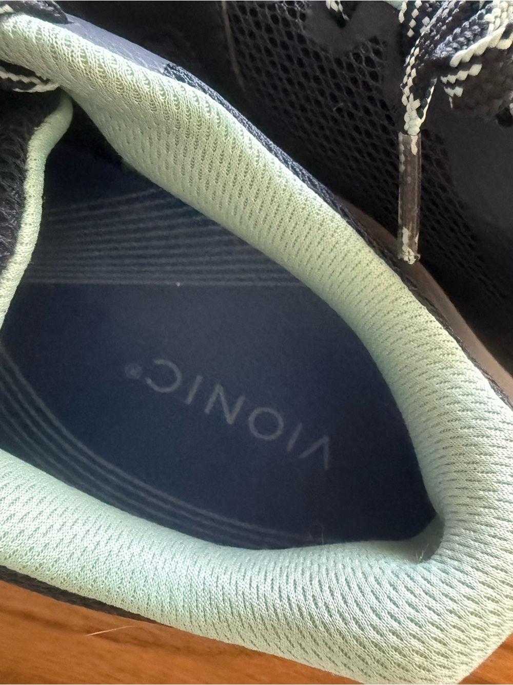 Like new Vionic Navy and Light Blue Lace-Up Sneakers - Picture 3 of 7
